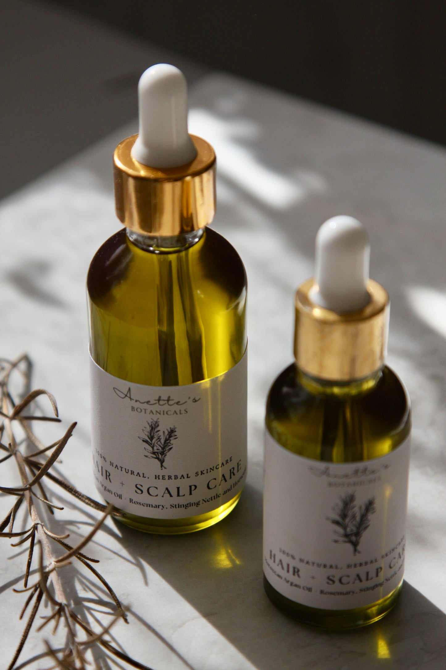 Nourishing & Strengthening - Moroccan Argan Hair Oil w/Rosemary, Stinging Nettle & Horsetail Herbs