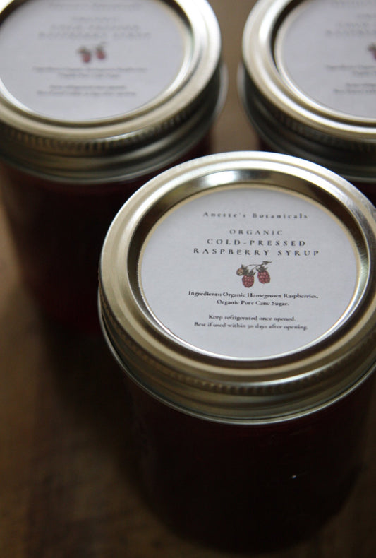 Organic Cold-Pressed Raspberry Syrup