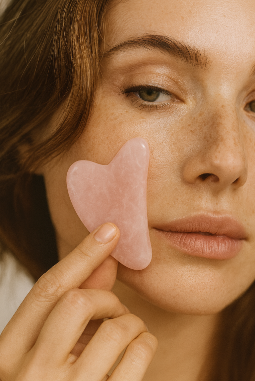 GUA SHA Rose Quartz Massage Stone