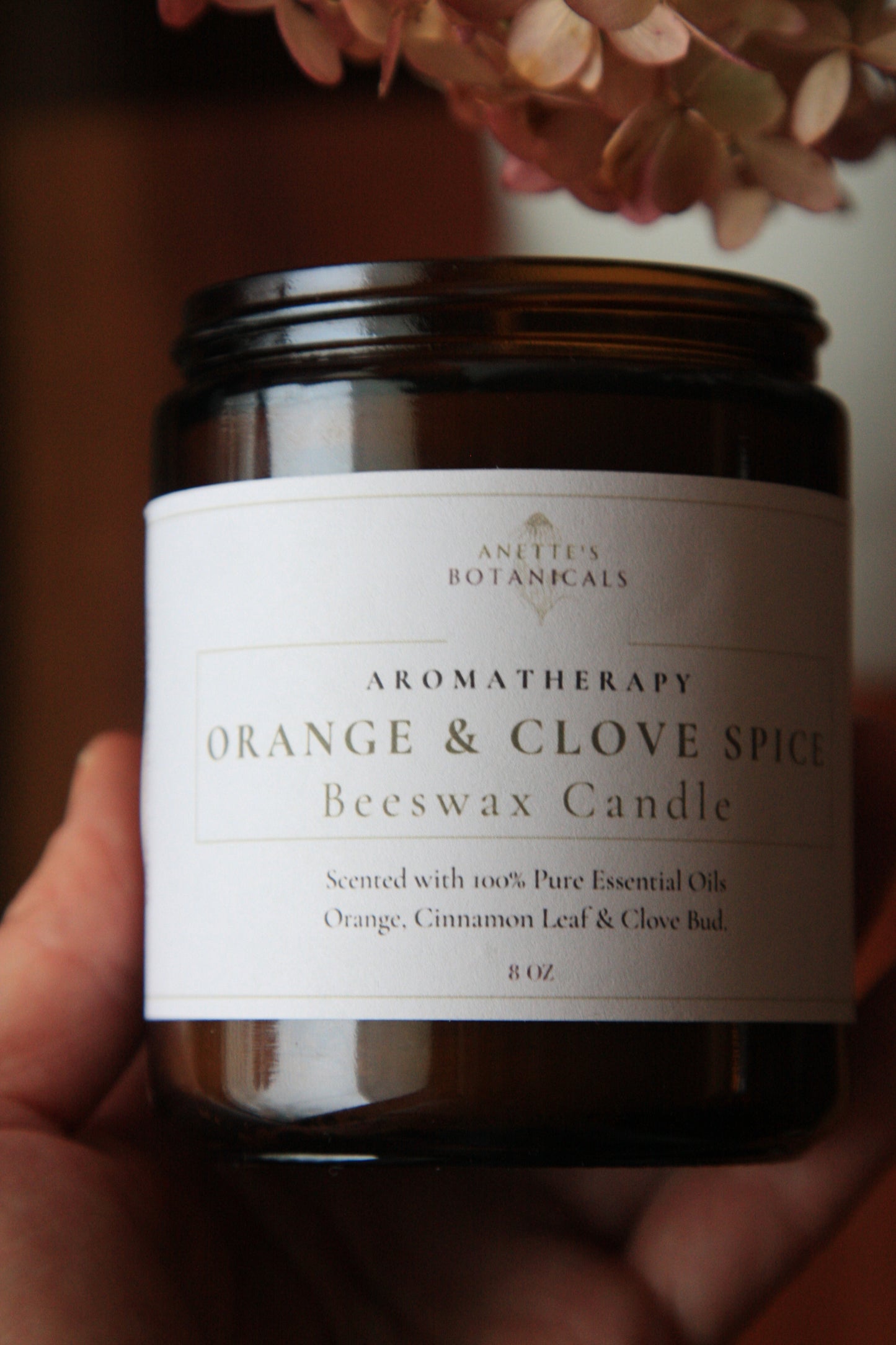 Orange & Clove Spice Beeswax Candle